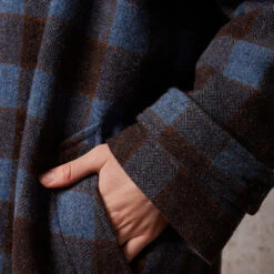 Diega - Manteau Macialo - Bleu Et Marron 16 Diega - Manteau Macialo - Bleu Et Marron -Mode Vêtements Magasin MACIALO 7