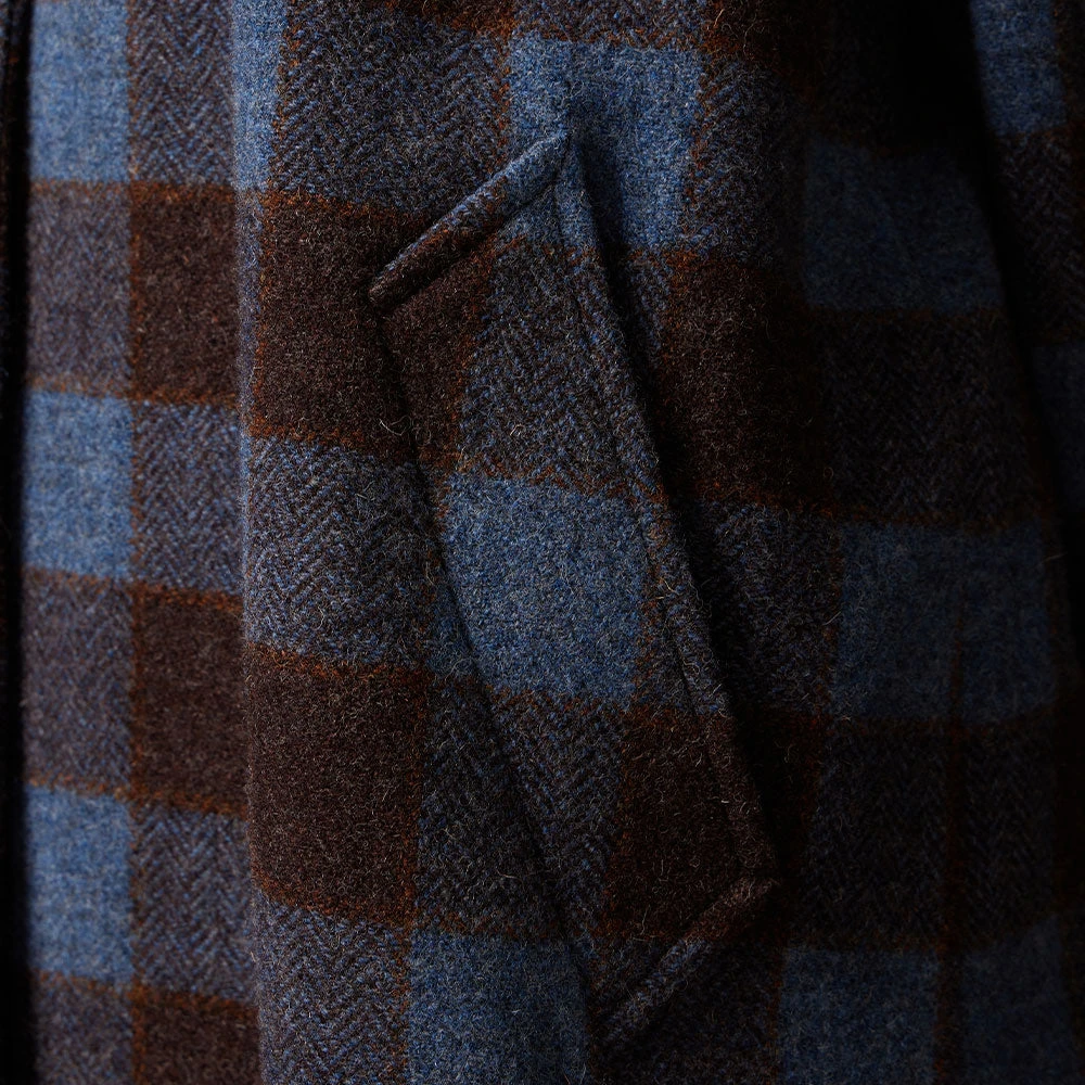 Diega - Manteau Macialo - Bleu Et Marron 10 Diega - Manteau Macialo - Bleu Et Marron – Image 8