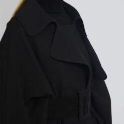Laurence Bras - Trench En Laine Cary - Noir -Mode Vêtements Magasin MANTEAU CARY 2