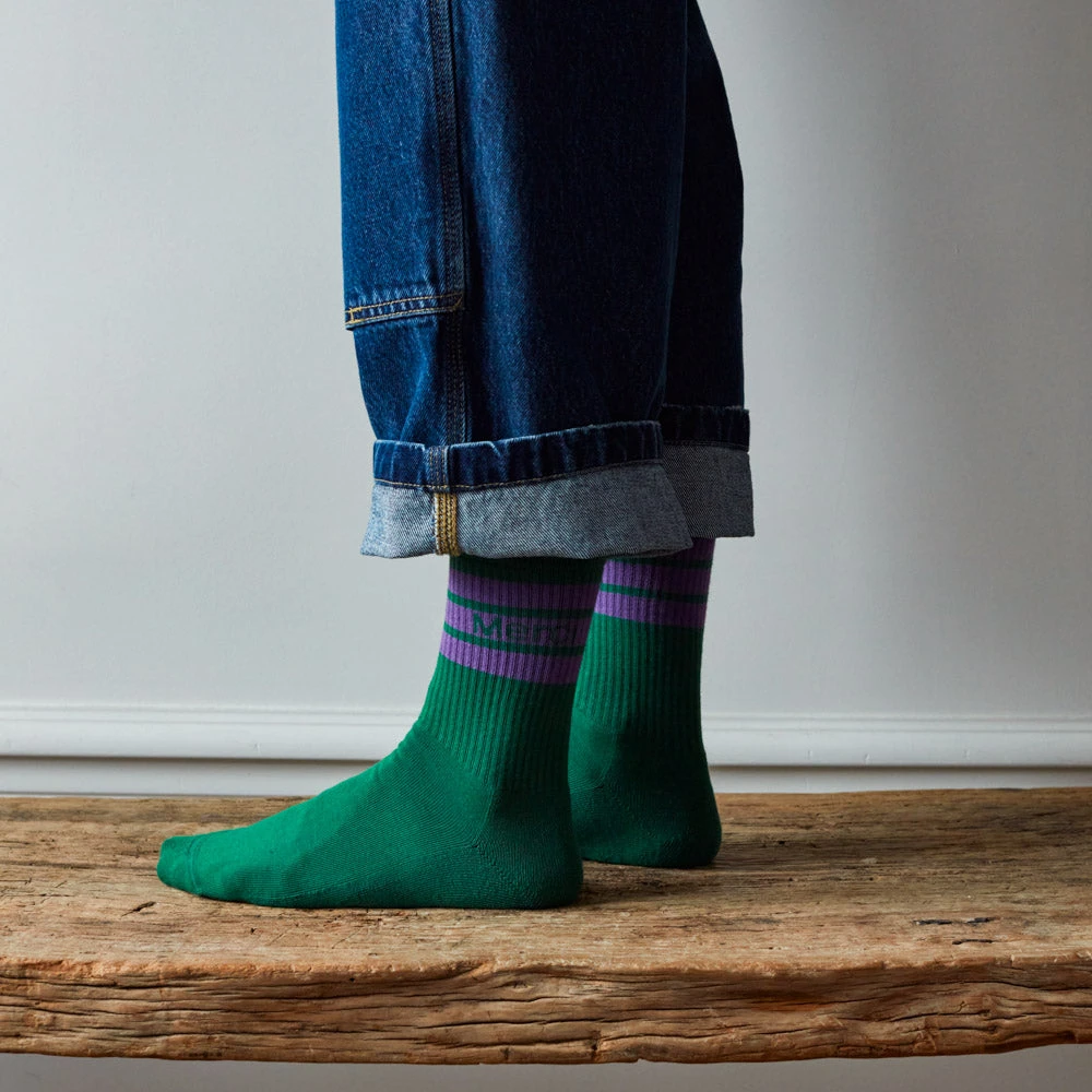 Merci - Chaussettes à Rayures - Vert 3 Merci - Chaussettes à Rayures - Vert