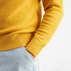 Merci - Pull En Cachemire - Jaune -Mode Vêtements Magasin MERCI MODE 040723 1171