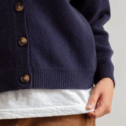 Merci - Gilet Luce En Laine - Marine -Mode Vêtements Magasin MERCI MODE 040723 1485