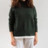 Merci - Pull Col Cheminée En Cachemire - Kaki -Mode Vêtements Magasin MERCI MODE 040723 1566