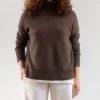 Merci - Pull Col Cheminée En Cachemire - Marron 2 Merci - Pull Col Cheminée En Cachemire - Marron -Mode Vêtements Magasin MERCI MODE 040723 1583
