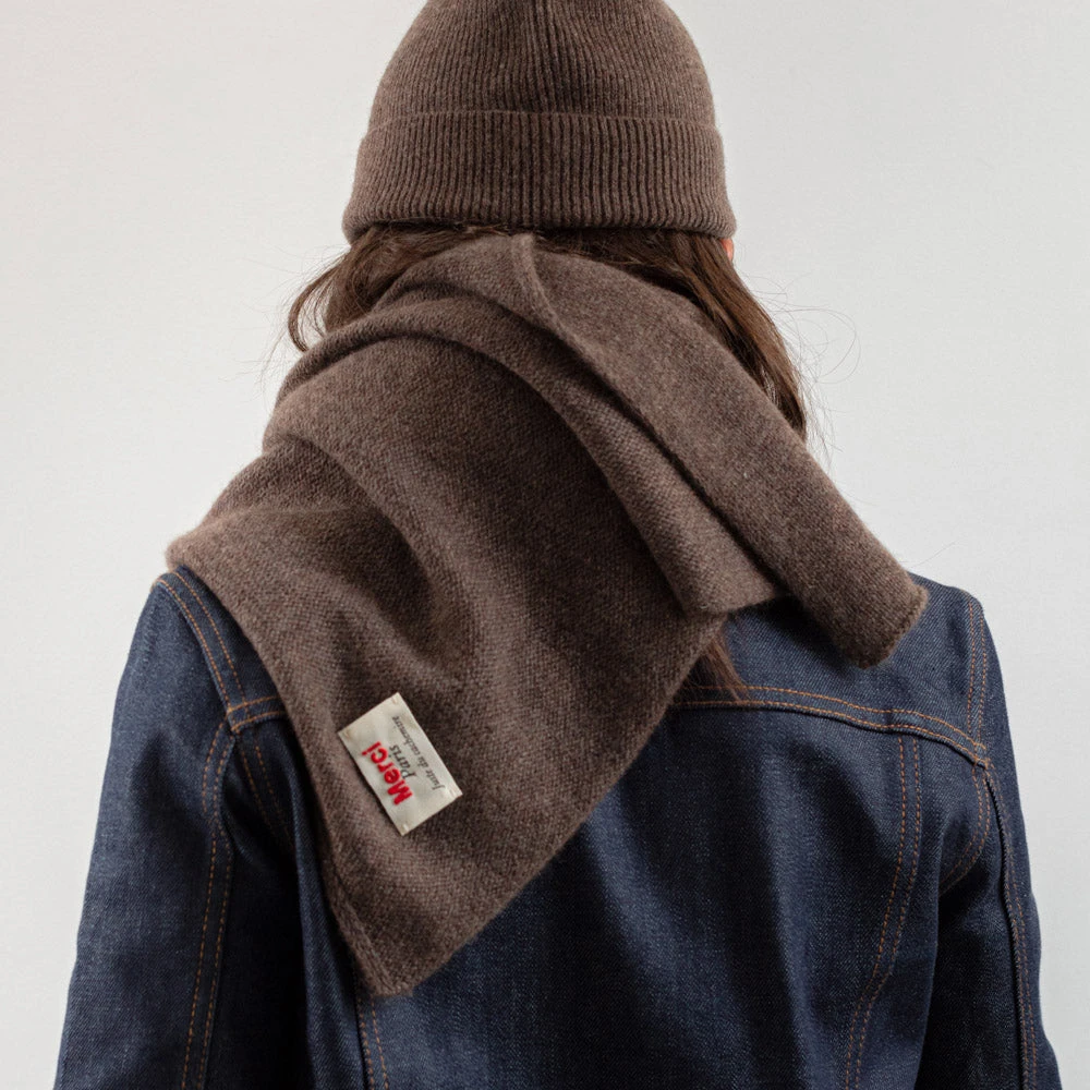 Merci - Étole En Cachemire - Marron 4 Merci - Étole En Cachemire - Marron – Image 2