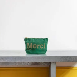 Merci - Pochette En Coton - Vert