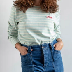 Merci X Armor-lux - Marinière Manches Longues - Bleu