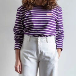 Merci X Armor-lux - Marinière Manches Longues - Violet