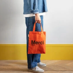 Merci - Tote Bag En Coton - Orange & Marron -Mode Vêtements Magasin MERCI packshots 270623 0716