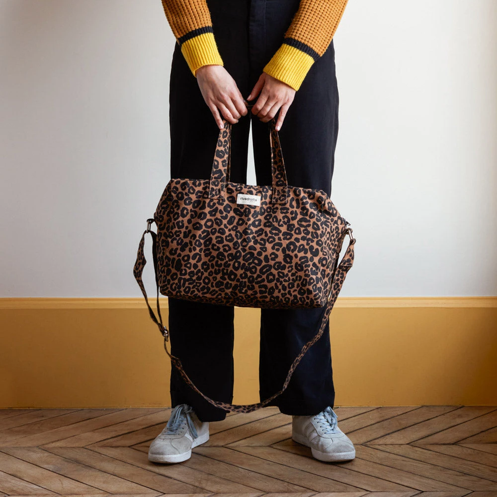 Rivedroite - Sac City Sauval En Coton Recyclé - Léopard 3 Rivedroite - Sac City Sauval En Coton Recyclé - Léopard