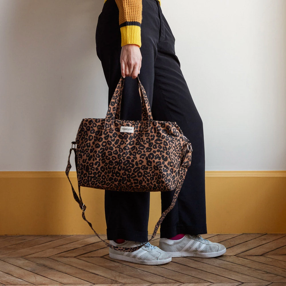 Rivedroite - Sac City Sauval En Coton Recyclé - Léopard 5 Rivedroite - Sac City Sauval En Coton Recyclé - Léopard – Image 3