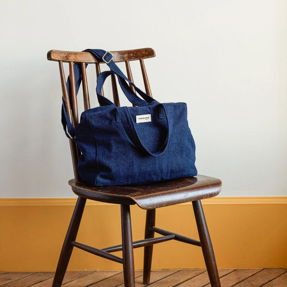 Rivedroite - Sac City Sauval En Coton Recyclé - Denim Brut 3 Rivedroite - Sac City Sauval En Coton Recyclé - Denim Brut