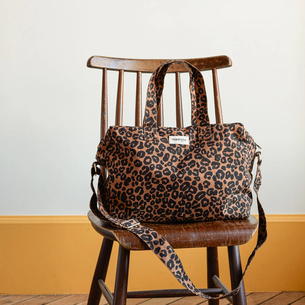 Rivedroite - Sac City Sauval En Coton Recyclé - Léopard 4 Rivedroite - Sac City Sauval En Coton Recyclé - Léopard – Image 2