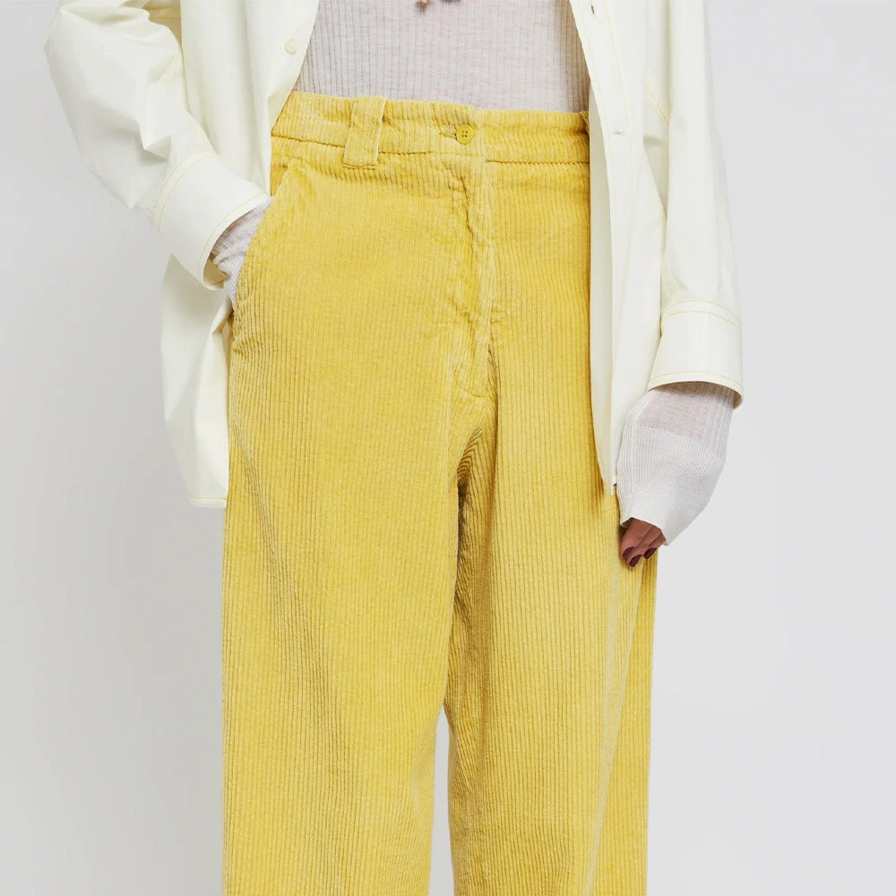 Laurence Bras - Pantalon En Velours Cloche - Jaune 4 Laurence Bras - Pantalon En Velours Cloche - Jaune – Image 2