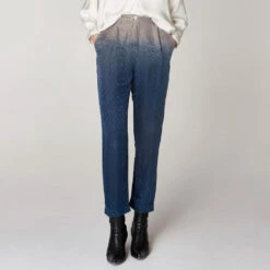 Raquel Allegra - Pantalon Bianca - Bleu