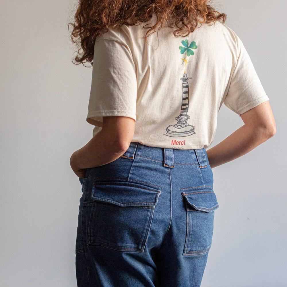 Merci - T-Shirt Bastille - Ecru 6 Merci - T-Shirt Bastille - Ecru – Image 4