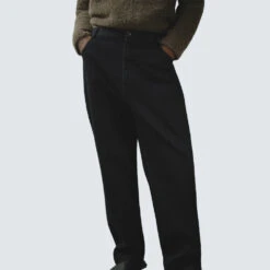 Cordera - Jean Droit - Noir -Mode Vêtements Magasin Pant denim black 1