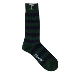 Beams Plus - Chaussettes Rayées - Vert