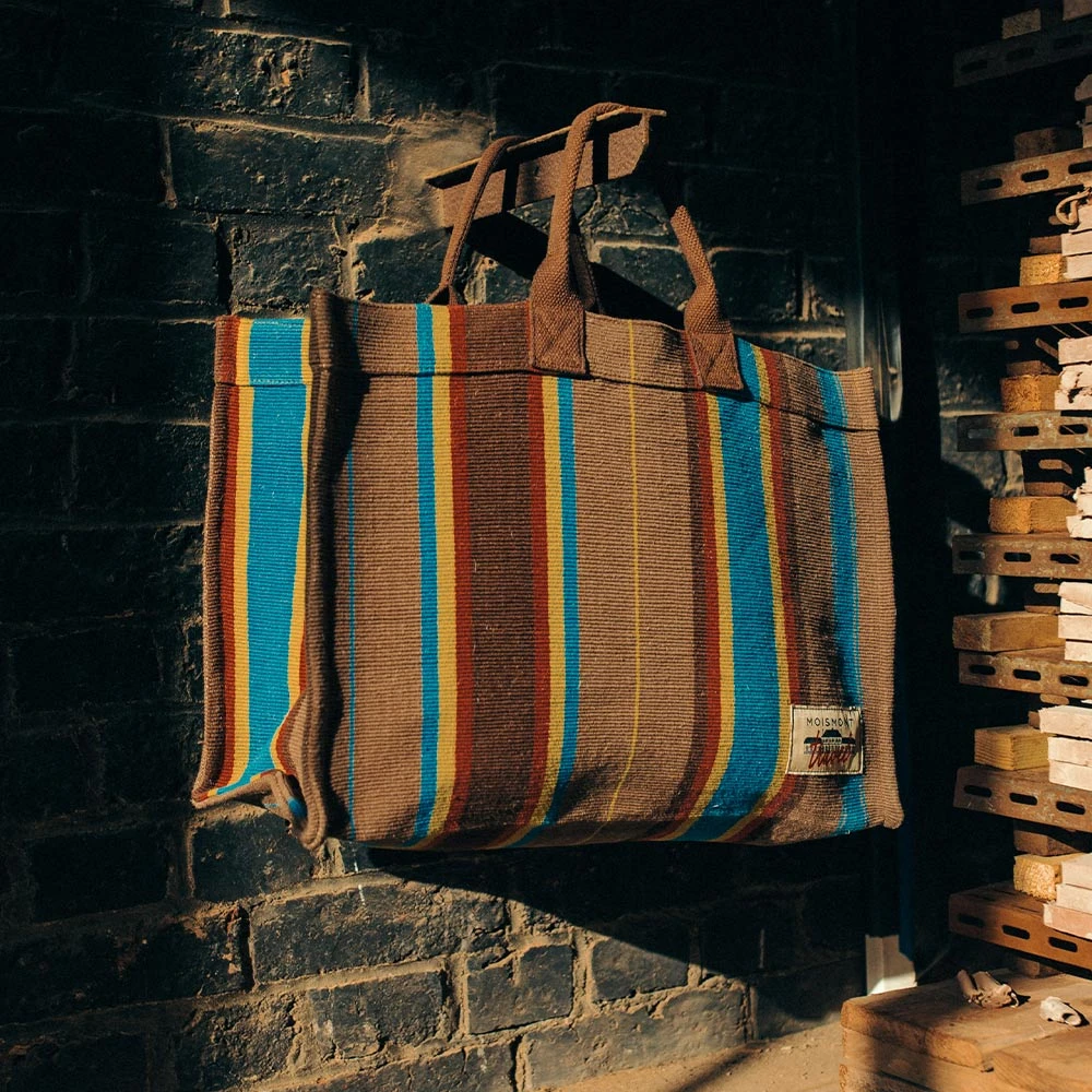 Moismont - Sac Cabas N°39 - Marron & Bleu 5 Moismont - Sac Cabas N°39 - Marron & Bleu – Image 3