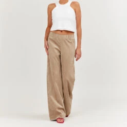 Sea Me Happy -Pantalon En Velours Côtelé Fin Gypsy - Sable -Mode Vêtements Magasin SAND 3