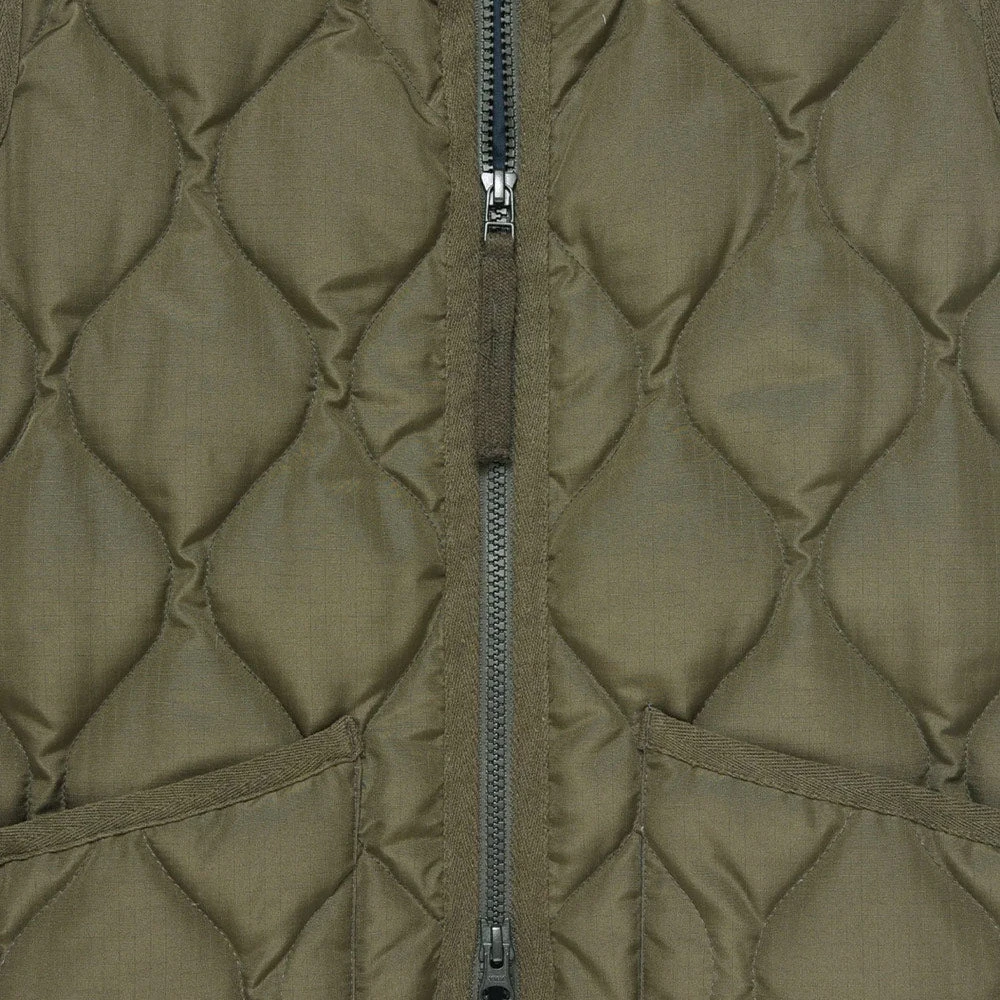 Taion - Veste Matelassée Col V - Olive 4 Taion - Veste Matelassée Col V - Olive – Image 2