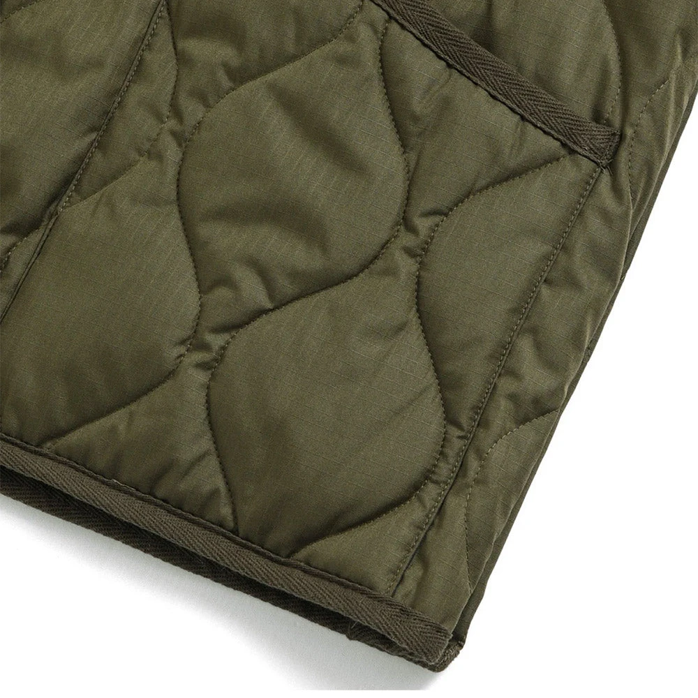 Taion - Veste Matelassée Col V - Olive 6 Taion - Veste Matelassée Col V - Olive – Image 4