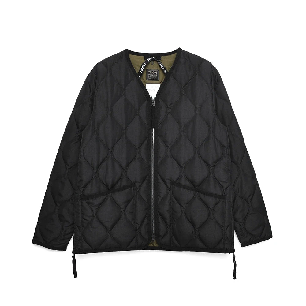 Taion - Veste Matelassée Col V - Noir 3 Taion - Veste Matelassée Col V - Noir