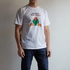 Merci - T-Shirt Monsieur Non Merci - Blanc