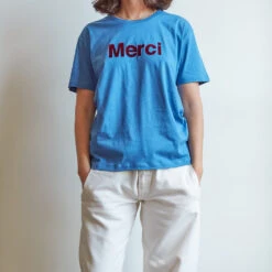 Merci - T-shirt Logo Merci - Bleu