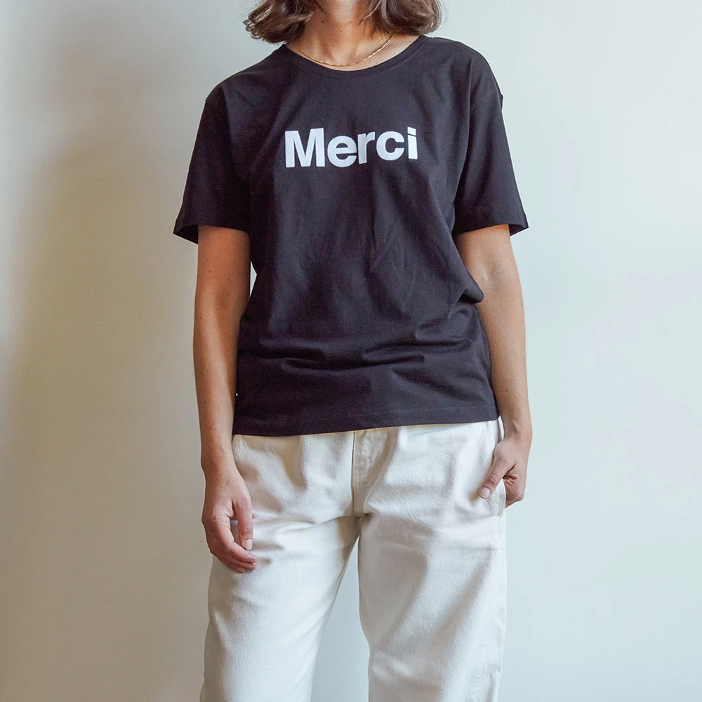 Merci - T-shirt Logo Merci - Noir 3 Merci - T-shirt Logo Merci - Noir