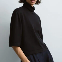 Cordera - Col Roulé - Noir 9 Cordera - Col Roulé - Noir -Mode Vêtements Magasin Top black 1