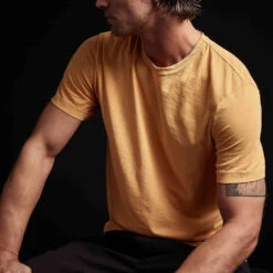 James Perse - T-shirt Short Sleeve Crew Neck - Abricot -Mode Vêtements Magasin abrico3