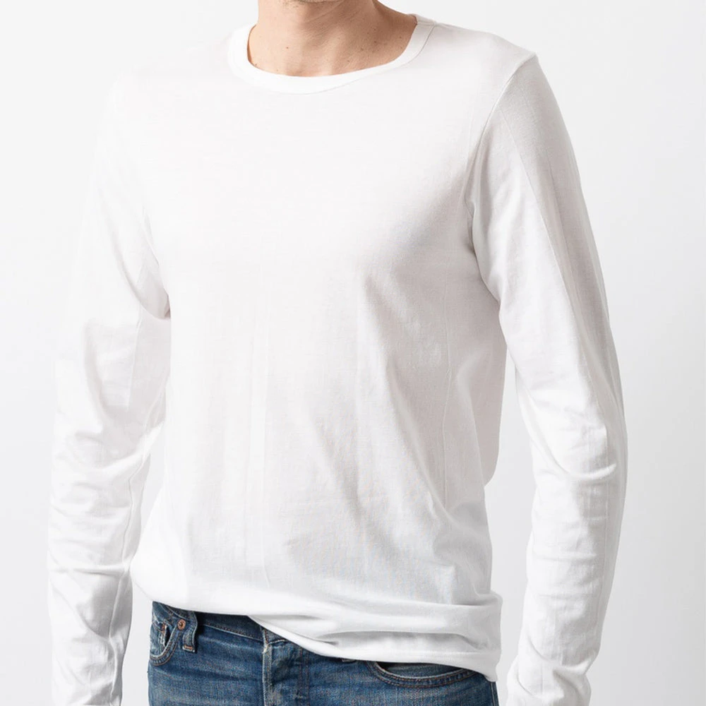 Merz B. Schwanen - T-Shirt Classic Fit 1950 Long - Blanc 4 Merz B. Schwanen - T-Shirt Classic Fit 1950 Long - Blanc – Image 2