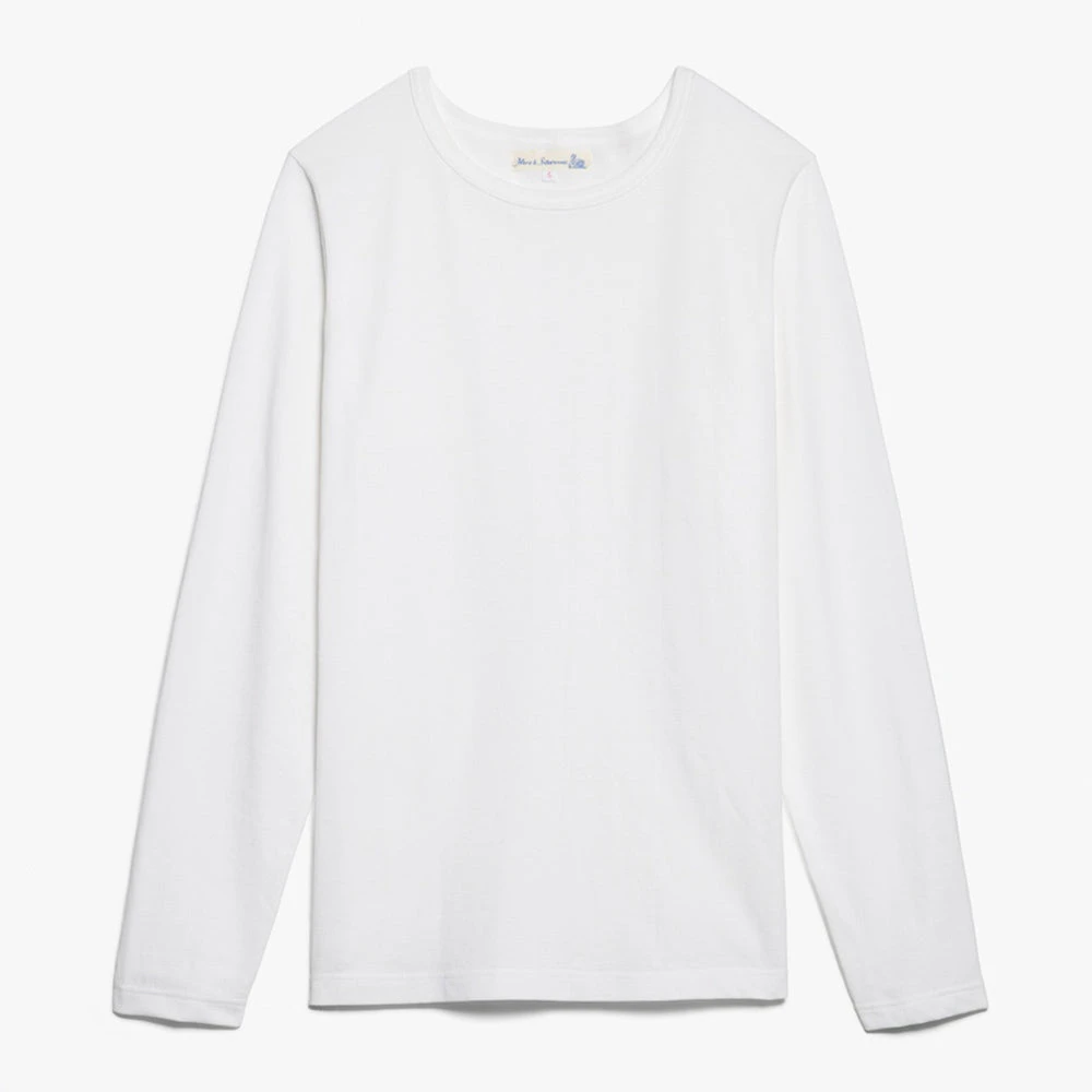 Merz B. Schwanen - T-Shirt Classic Fit 1950 Long - Blanc 3 Merz B. Schwanen - T-Shirt Classic Fit 1950 Long - Blanc