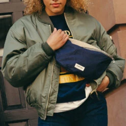 Rivedroite - Sac Banane Custine - Bleu Et Beige