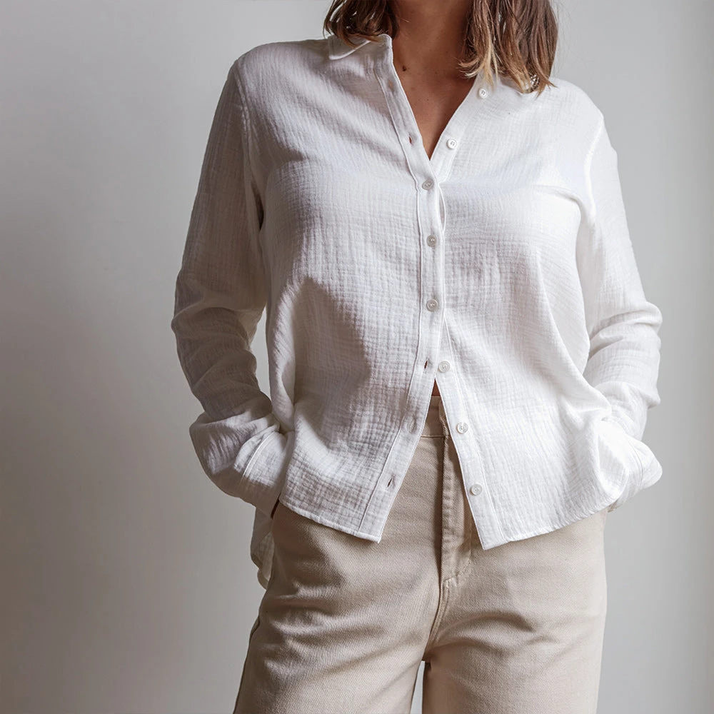 Merci - Chemise En Gaze De Coton - Écru 3 Merci - Chemise En Gaze De Coton - Écru