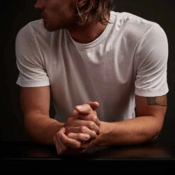 James Perse - T-shirt Short Sleeve Crew Neck - Blanc 10 James Perse - T-shirt Short Sleeve Crew Neck - Blanc -Mode Vêtements Magasin blc2