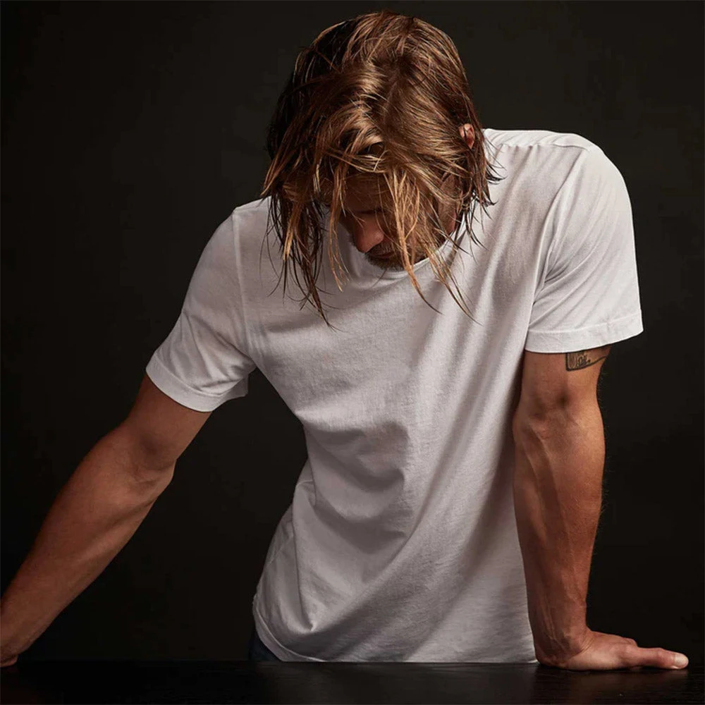 James Perse - T-shirt Short Sleeve Crew Neck - Blanc 3 James Perse - T-shirt Short Sleeve Crew Neck - Blanc