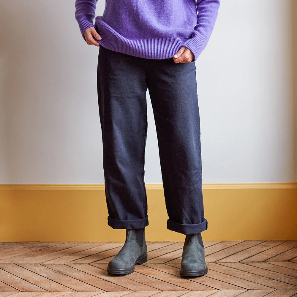 Merci - Pantalon En Coton - Bleu Nuit 3 Merci - Pantalon En Coton - Bleu Nuit