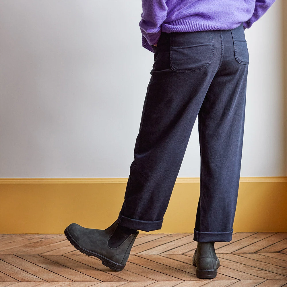 Merci - Pantalon En Coton - Bleu Nuit 4 Merci - Pantalon En Coton - Bleu Nuit – Image 2