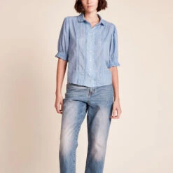 Trovata - Blouse Gemma - Bleu -Mode Vêtements Magasin blouse1 5076d64f cc8f 4f14 bbf0 69c02cb078a4