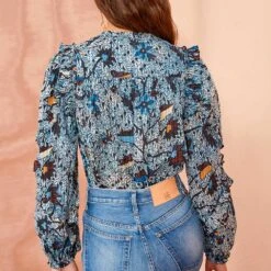 ULLA JOHNSON Ulla Jonhson - Chemise Manet - Bleu 11 ULLA JOHNSON Ulla Jonhson - Chemise Manet - Bleu -Mode Vêtements Magasin blouse2 43ae58be ae74 484c 942e fb3bea593a0e