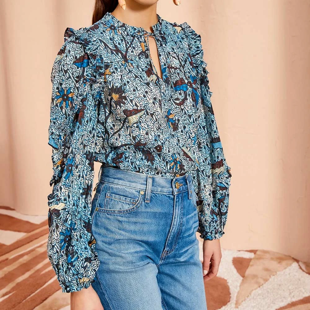 ULLA JOHNSON Ulla Jonhson - Chemise Manet - Bleu 5 ULLA JOHNSON Ulla Jonhson - Chemise Manet - Bleu – Image 3