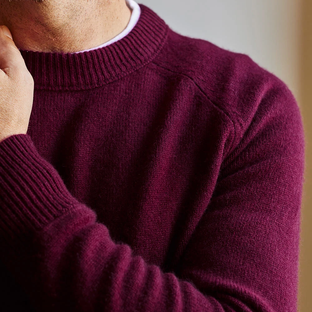 Merci - Pull Sweat Man En Cachemire - Bordeaux 4 Merci - Pull Sweat Man En Cachemire - Bordeaux – Image 2