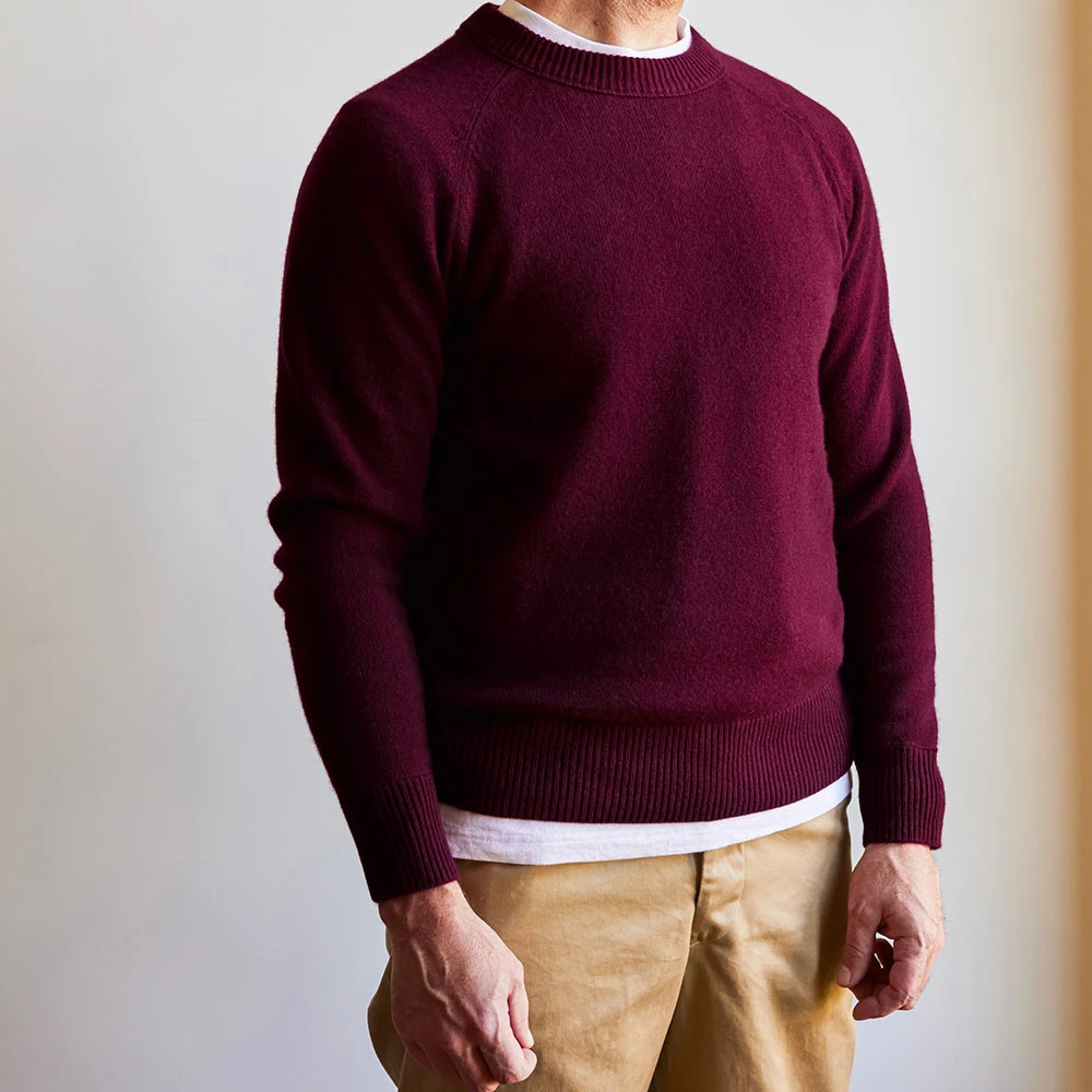 Merci - Pull Sweat Man En Cachemire - Bordeaux 3 Merci - Pull Sweat Man En Cachemire - Bordeaux