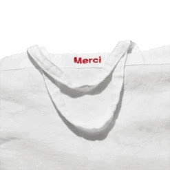 Cabas En Lin Lavé Merci - Blanc Optique -Mode Vêtements Magasin cabas en lin lave blanc optique 28164609310915