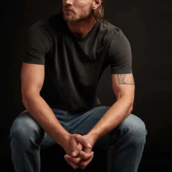 James Perse - T-shirt Short Sleeve Crew Neck - Carbon