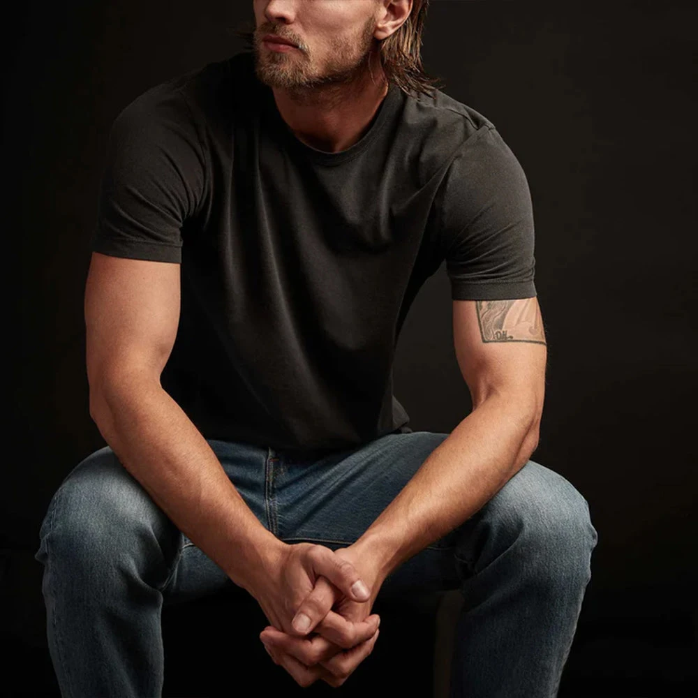 James Perse - T-shirt Short Sleeve Crew Neck - Carbon 3 James Perse - T-shirt Short Sleeve Crew Neck - Carbon