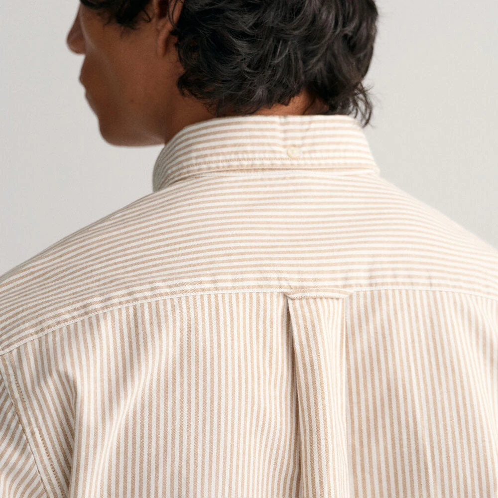 GANT - Chemise à Rayures Banker - Marron 7 GANT - Chemise à Rayures Banker - Marron – Image 5