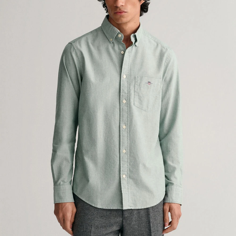 GANT - Chemise Oxford - Vert 4 GANT - Chemise Oxford - Vert – Image 2